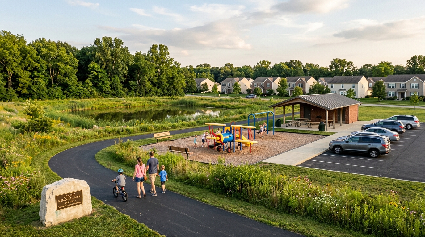 Canary Airfield Park Practical Architectural Rendering